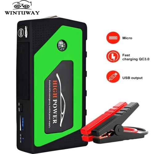 Car Jump Starter Portable 4 Ports USB Car Jump Starter Power Bank Battery Charger Starting Device For Phone Petrol Diesels