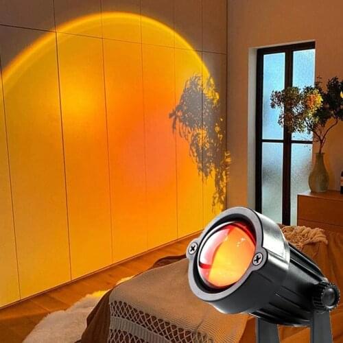 Rainbow Sunset Projector Atmosphere Night Light Home Coffee Shop Background Wall Decoration Colorful Lamp