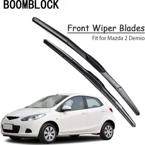 Car Windshield Rubber Front Wiper Blades Arm Kit For Mazda 2 Demio DY DE DJ 2017 2016-2002 Windscreen Original Wiper Accessories