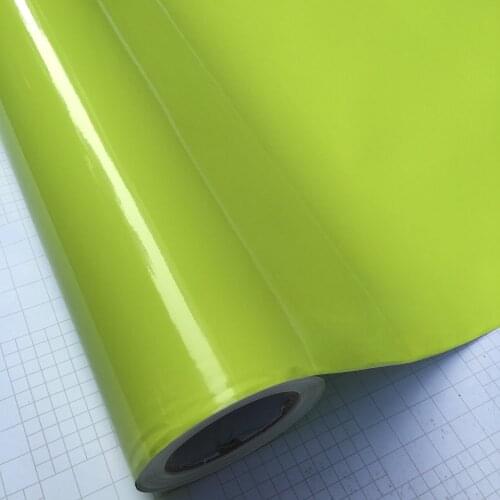 Retail Fluorescent Neon Yellow Glossy Matte Vinyl Car Decal Wrap Sticker Black Gloss Film Wrap For HOOD Roof Motorcycle Scooter