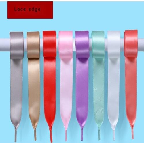 Silk Laces Womens Satin Shoes Accessories Sneakers All-match Pink With Laces Canvas Shoelaces 1 Pair Length Lace 80/100/120