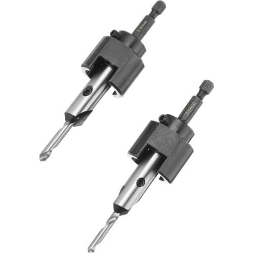 Hex Shank Woodworking Countersink Guide Drill Bits Adjustable Drilling Depth Bit Hinge Hole Saw Wood Drilling Tool