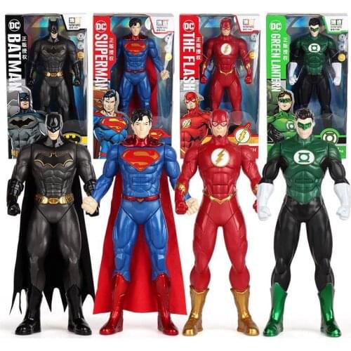 Genuine Authorized Superhero Doll DC Justice League Batman Superman Flash Green Lantern Toy Birthday Gift Figure Can Emit Light
