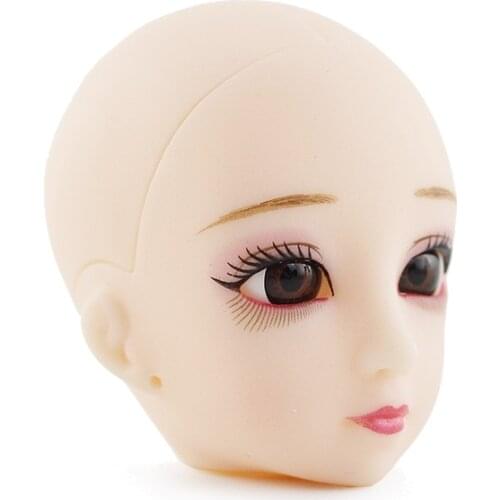 1 Piece Girls Practice Changing Makeup Dolls Head Fit for 28cm 12inch 1/6 Dolls Body Doll Accessories Toys For Girls
