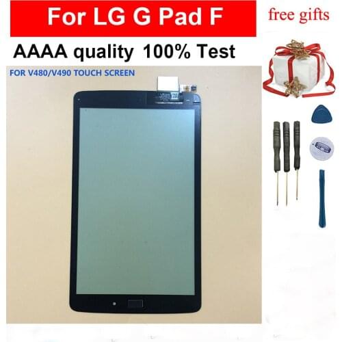 100% Test For LG G Pad F 8.0 V480 V490 Front Touch Screen Digitizer Panel Glass Sensor