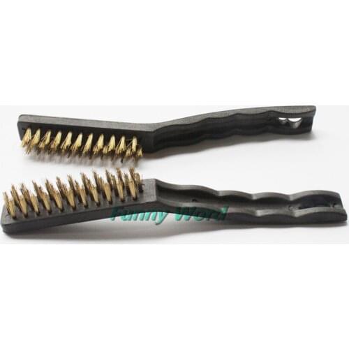 2pcs New Dental Brass Instrument And Burs CLEANING BRUSH Tool