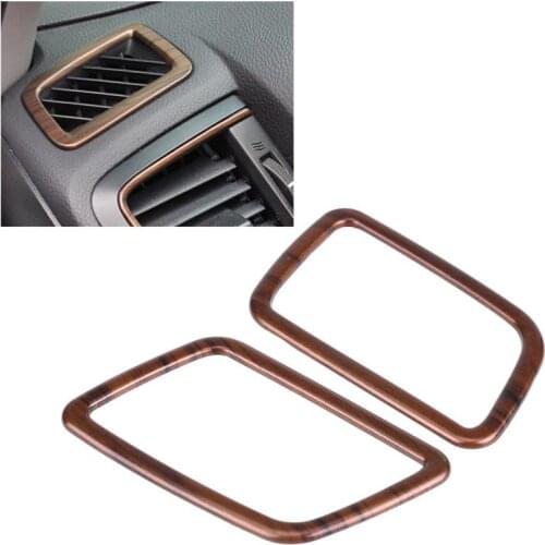 2 pcs Car Peach Wood Grain Air Outlet Frame Cover Trim Frame for Honda CRV 2017 Car Styling