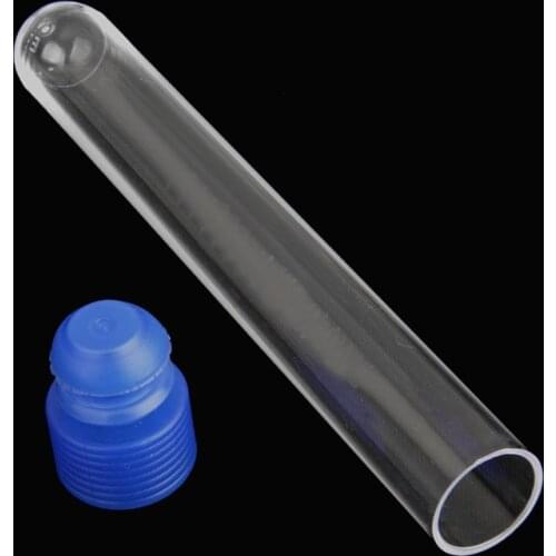 50 pieces/lot 15*100mm Round Bottom Plastic Test Tube with cap Packing Plastic Tube