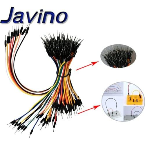65pcs/sets Male to Male Flexible Breadboard Line Jumper Cable Wires Bread board lines Connecting line Loaf ligation kit diy