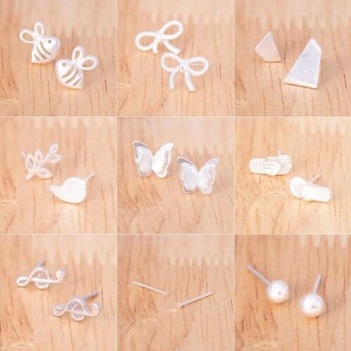 925 Sterling Silver Pin Exquisite and lovely earrings increase temperament, anti allergy