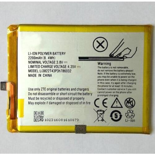2200mAh Battery For Orbic Orbic-RC-501L For ZTE Blade V6/D6/X7/Z7/A515 Li3822T43P3h786032 mobile phone Batteries + track code
