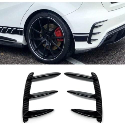 Car Black Rear Bumper Spoiler Flank Tail Wind Knife for Mercedes Benz a Class W176 A200 A260