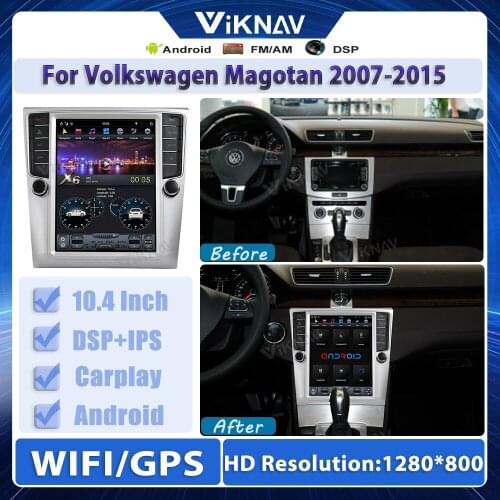 10.4Inch Car Radio For Volkswagen Magotan 2007-2015 IPS Sceen Android Multimedia Player Auto Stereo Tape Recorder GPS Navigation