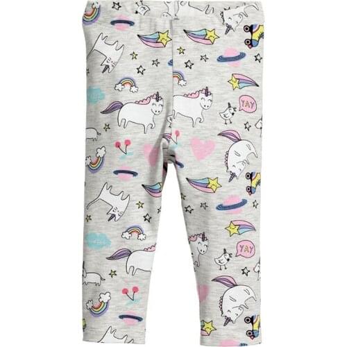 Jumping meters Baby unicorns leggings pants printed animals cotton children trouser pants full length pencil pants skinny girls
