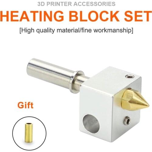 DIY Hotend Kit Nozzle MK8 Extruder Throat Heater 1.75mm/0.4mm Extruder Heated Block For Raprep i3 Anet A2 A8 3D Printer Parts