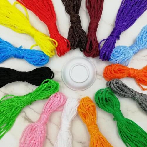 Factory Sales 10M Dia.3mm Strand Core Paracord Bracelet Lanyard Camping Rope Clothesline Survival Parachute Cord