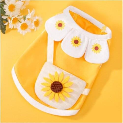 Spring and Summer Two Leg T-shirt Collar Satchel Pets Legged Clothes Thin Breathable Vest Cats Dogs Satchel Cat Dog Clothes
