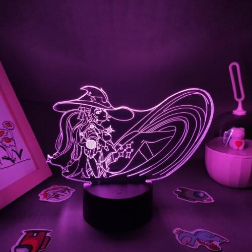 Genshin Impact Game Figure Mona 3D USB Lamp Led RGB Night Lights Birthday Cool Gift For Friends Gaming Room Table Colorful Decor