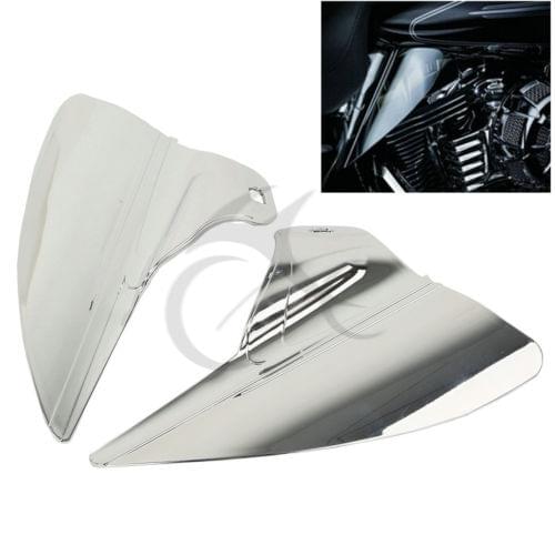 Motorcycle Chrome Saddle Shield Heat Deflector For Harley Touring Road Electra Street Glide Ultra Classic FLHTCUTG Trike 2009-20