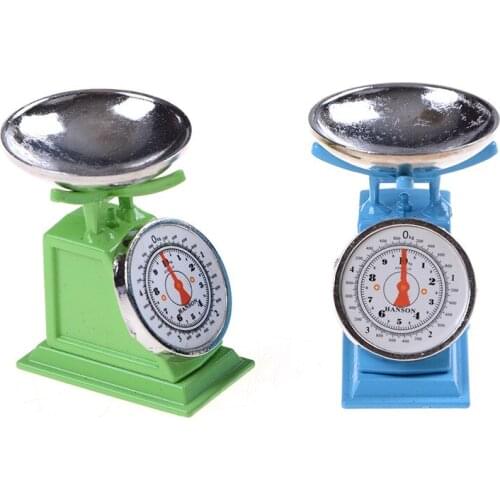 Doll House 1:12 Scale Dollhouse Miniature Dolls House Min Platform Scale Kitchen Baby Toys Green Decoration Accessory Doll Gift