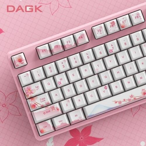 Cute Mount Fuji Mechanical Keyboard Keycaps Cherry PBF Height Optional Keycaps Designer by DAGK Transparent MX Switch Keycaps