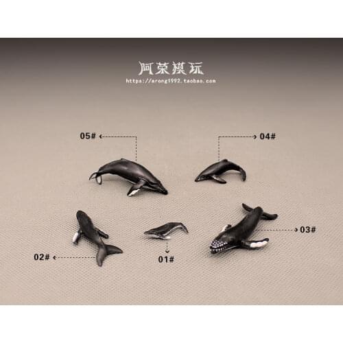 Miniature Sea World Animal Model Aquarium Fish Tank Decoration Accessories Beluga Humpback Whale Ocean Shark Doll Figurine Toys