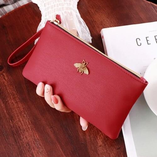 Fashion High Capacity Women Wallets Female Zipper Clutch Long PU Leather Wallet Ladies Wristlet Ultra Thin Mobile phone bag