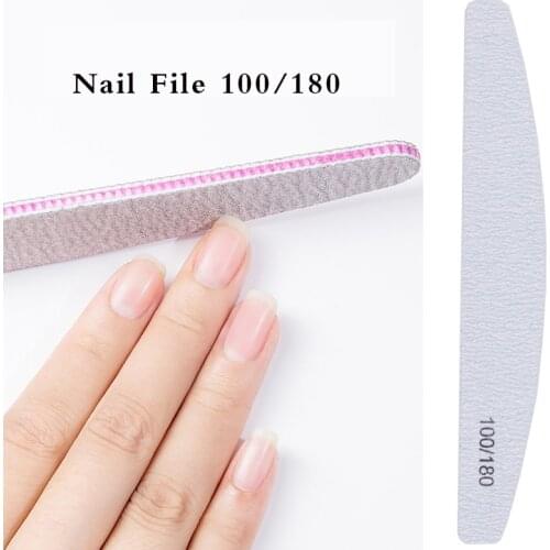 MSHARE Nail Files 100 180 25pcs Grits Nails Sanding File Buffing Polish Block