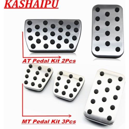 Stainless Steel AT MT Car Foot Rest Gas Accelerator Clutch Brake Pedal Pad Cover Accessories Kit For Honda Civic Accord CR-V FIT