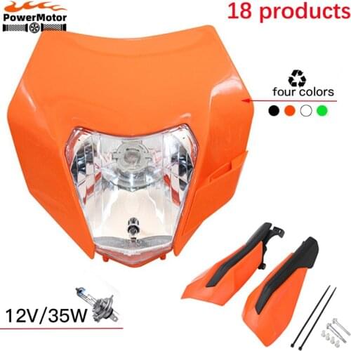 Motorcycle Headlight Headlamp Fairing With Hand Guard For EXC SX XC XCW XCF XCFW SXF SMR EXCF 125 150 250 300 350 450 530 ATV