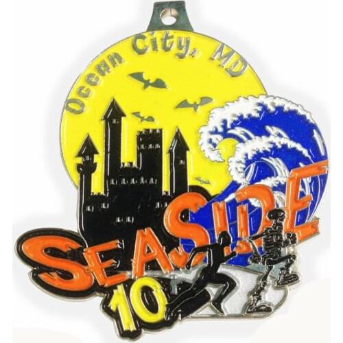 Manufacturer custom flower shape gold-plated cheerleading medal hot sale running medal