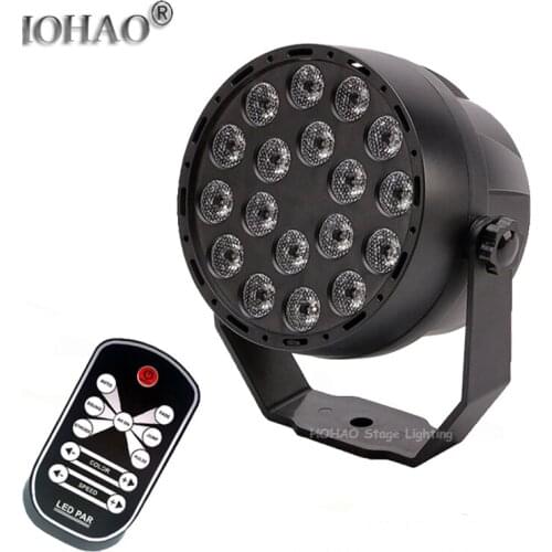 Remote Control Led Flat Par 18pcs UV Purple Led Light Sound-Controlled Dmx512 Wedding Show Blackground KTV Bar