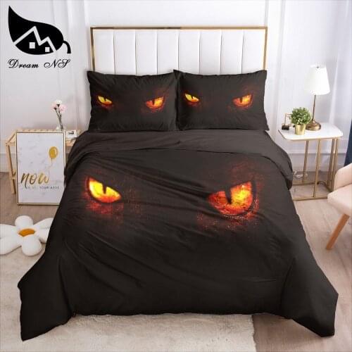 Dream NS 3D luxury Bedding Set Custom/King/Europe/USA,Duvet Cover Set,Quilt/Blanket Cover Set,Bed set Animal Black cat eyes