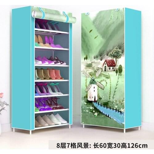 Simple Nordic shoe cabinet dust storage simple shoe rack creative multi-layer large capacity storage shoe cabinet