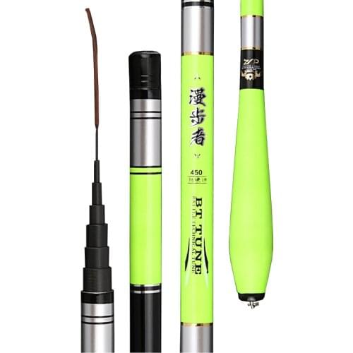 High Carbon Fiber Telescopic Power Hand Pole Fishing Rod 2.7M-7.2M Freshwater Feeder Rod Stick Spare Tip A261