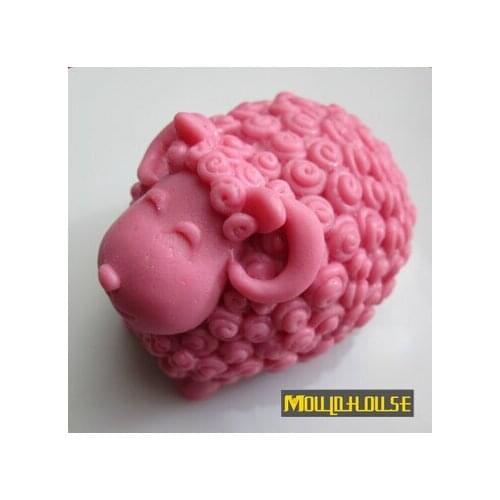 Three-dimensional sheepr shape soap silicone mold soap mould
