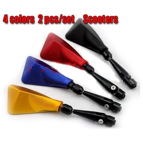 MOTORCYCLE Scooter 8mm 10mm 4 colors 2 pcs/set Universal Rear Mirror