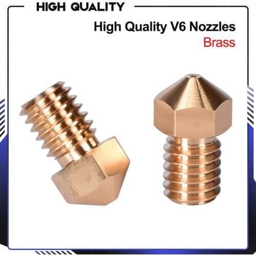 High quality Brass V6 Nozzles for 3D printer parts 0.2mm nozzle for M6 E3D Nozzles titan extruder J-Head&MK8 ender 3 cr10