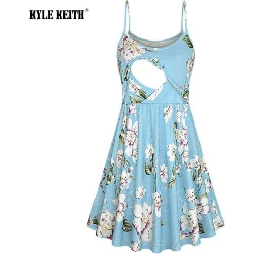 Womens Sleeveless Maternity Nursing Dress Nightgown Nightshirts Delivery Labor Breastfeeding Print Flower Sleepwear