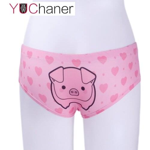 2018 New love 3D Print Animals Pigs female Underwear Women pink Sexy Panties Briefs Panty lingerie Intimates