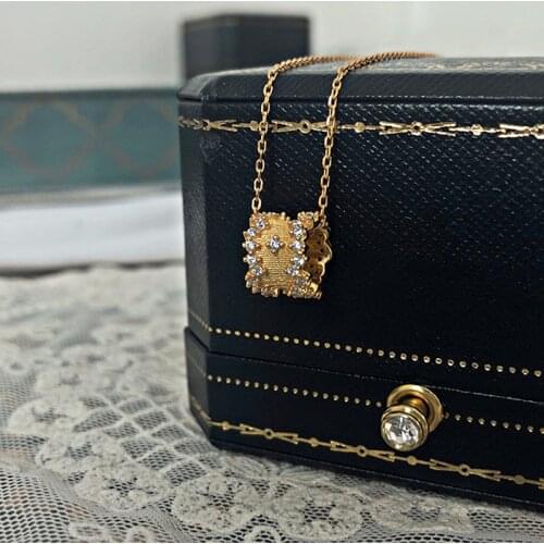 LAMOON 925 Sterling Silver Pendant Necklace for Women Vintage Princess Collarbone Chain Designer Fine Jewelry 2019 Hot LMNI084