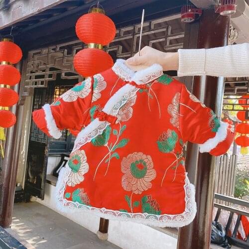 Winter New Kids Chinese New Year Chesongam Dress