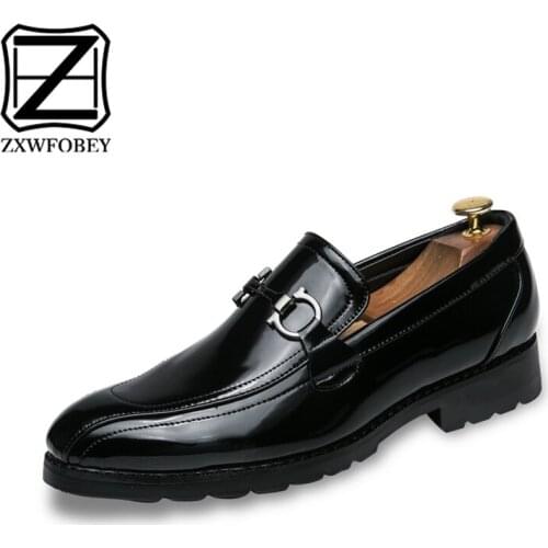 ZXWFOBEY 2019 Men Casual Shoes Breathable Leather Loafers Shoes For Men Driving Moccasins Comfortable Slip On Fashion Shoes