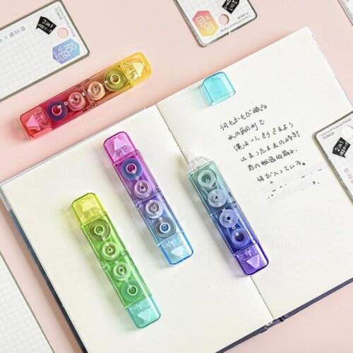 1PC Creative Design 2 In 1 Gradient Color Correction Tape and Point Glue Writing Correction School Office Supplies(ss-756)