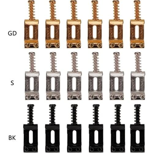6pcs Guitar Bridge Saddles Roller Tremolo Bridge Saddles for Tele Telecaster Electric Guitar Accessories