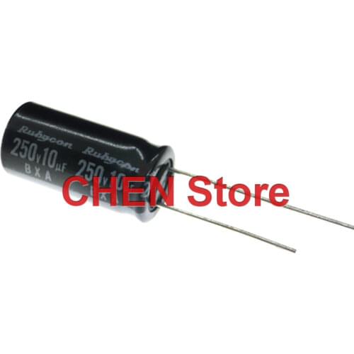 20PCS/50PCS Japan Rubycon BXA 250V10UF 10X20MM Aluminum Electrolytic Capacitor 10UF 250V High-Frequency Low-Resistance 10UF/250V
