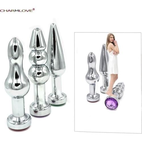 Metal Anal Plug Sex Toys Bead Butt Plug Bullet style Prostate Massager Anal Dildo Sex Products for Woman Man Gay Adult Games