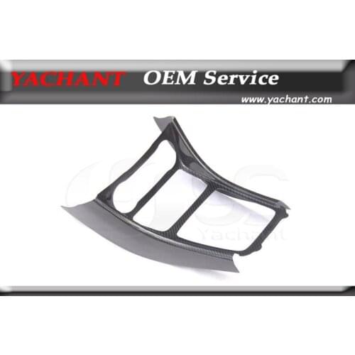 Car-Styling Dry Carbon Fiber Trim Fit For 14-16 MB A CLA GLK Class A45 CLA45 GLA45 W176 W117 X156 LHD AC Control Panel Surround