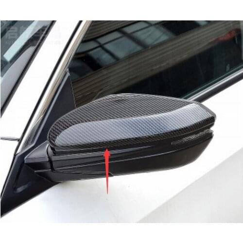 Carbon fiber Car Rear-view Mirror Covers Shell Rearview Mirror Edge Guards Cover For Honda Civic 10th 2016 2017 2018 Accessories