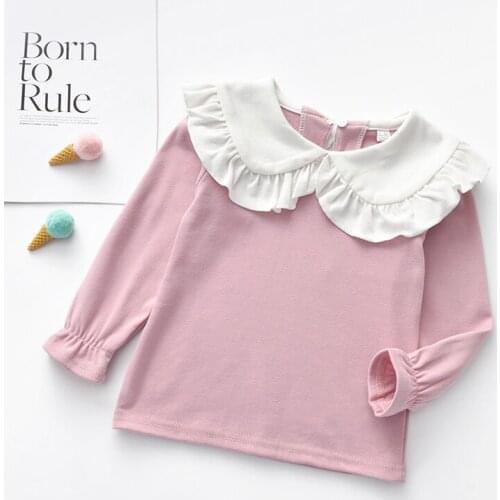 Kids t-shirt girls bottoming shirt spring/autumn children clothes fashion tops cotton baby T-shirt fashionable garment 1-5 years
